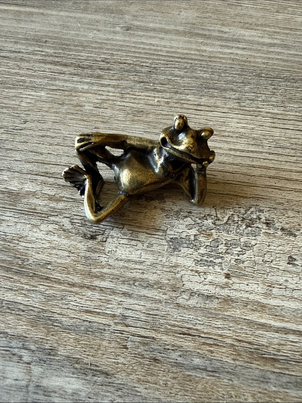 ❤️ free with purchase ❤️Bronze Frog mini Figurine Decorative